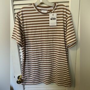 NWT Denim & Flowers Ricky Singh striped tee